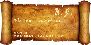 Méhesi Jozefina névjegykártya